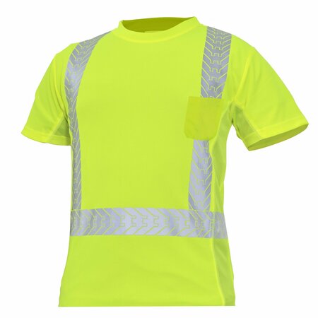 GENERAL ELECTRIC HV Safety TShirt, Short Sleeve Reflective Tape, XL GS112GXL